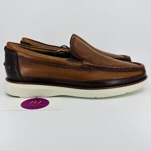 Florsheim Men's Tropics Moc Toe Venetian Slip On Cognac Leather Loafers Size 7